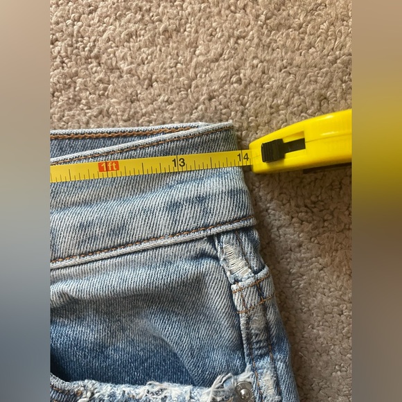 Revice Denim Button Fly High Rise Shorts - Picture 4 of 11